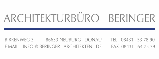 Architekturbüro Beringer in Neuburg - Architekten für Neubau, Planung, Umbau und Sanierung